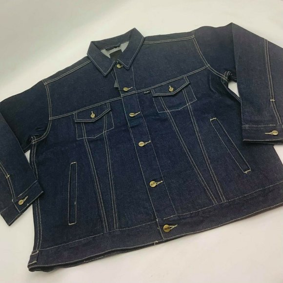 Men's Sean John Dark Blue Casual Denim Jacket - Picture 1 of 2